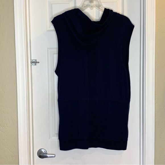 Athleta Lotus Hooded Zip Up Sleeveless Jacket Vest Size Large - Picture 6 of 10